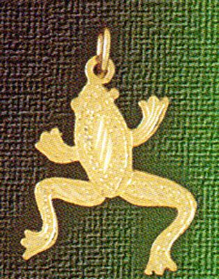 Dazzlers Jewelry Frog Pendant Necklace Charm Bracelet in Yellow, White or Rose Gold 1586, MPN: DZ-1…