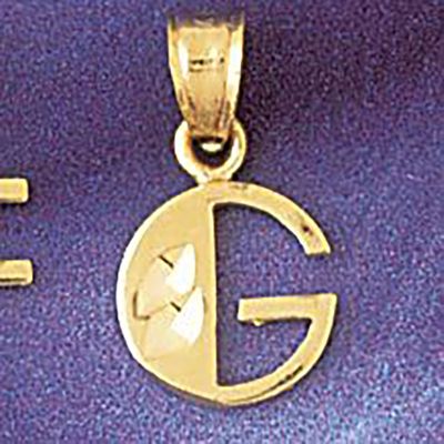 Dazzlers Jewelry Initial G Pendant Necklace Charm Bracelet in Yellow, White or Rose Gold 9568g, MPN…