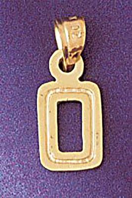Dazzlers Jewelry Number 0 Zero Pendant Necklace Charm Bracelet in Yellow, White or Rose Gold 95110,…