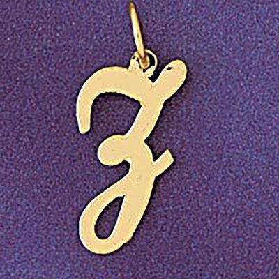 Dazzlers Jewelry Initial Z Pendant Necklace Charm Bracelet in Yellow, White or Rose Gold 9561z, MPN…