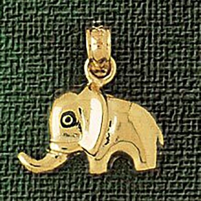Dazzlers Jewelry Elephant Pendant Necklace Charm Bracelet in Yellow, White or Rose Gold 2324, MPN: …