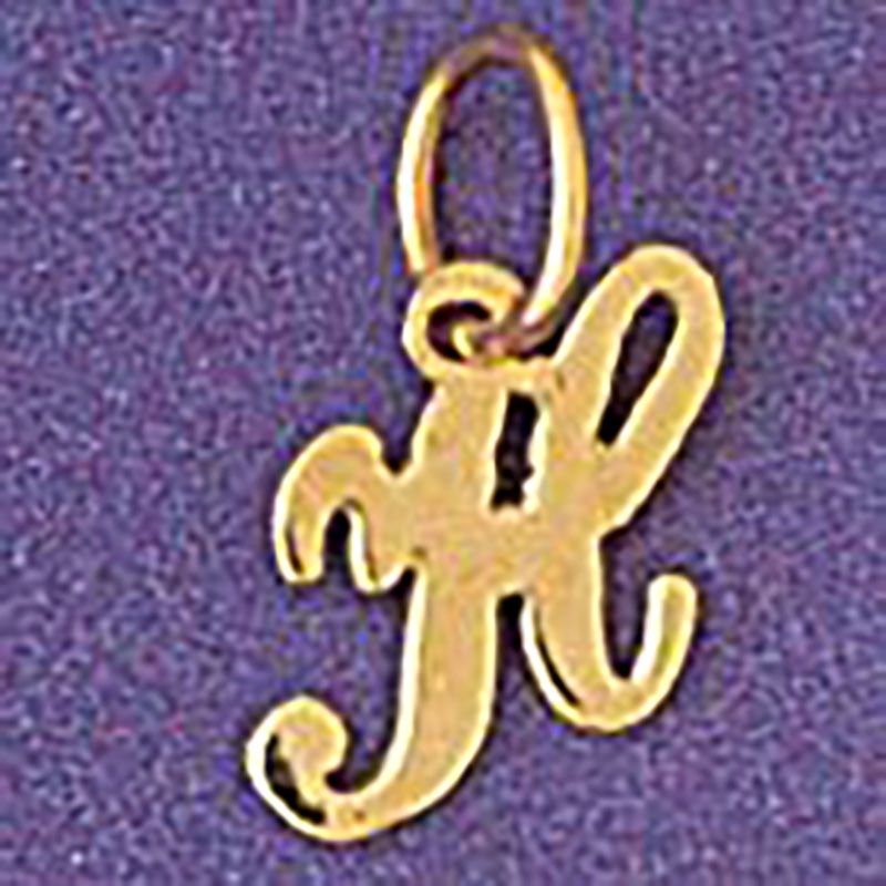 Dazzlers Jewelry Initial H Pendant Necklace Charm Bracelet in Yellow, White or Rose Gold 9562h, MPN…