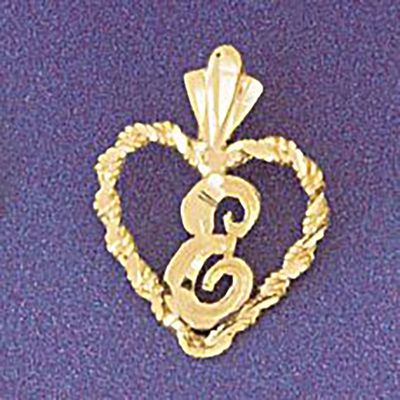Dazzlers Jewelry Initial E Heart Pendant Necklace Charm Bracelet in Yellow, White or Rose Gold 9579…