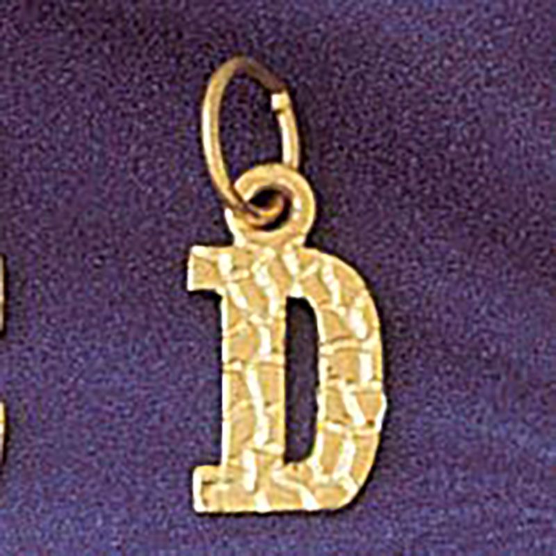 Dazzlers Jewelry Initial D Pendant Necklace Charm Bracelet in Yellow, White or Rose Gold 9573d, MPN…