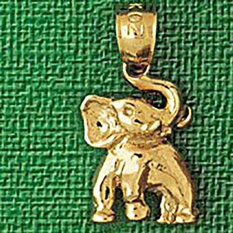 Dazzlers Jewelry Elephant Pendant Necklace Charm Bracelet in Yellow, White or Rose Gold 2334, MPN: …
