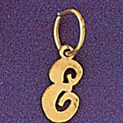 Dazzlers Jewelry Initial E Pendant Necklace Charm Bracelet in Yellow, White or Rose Gold 9562e, MPN…