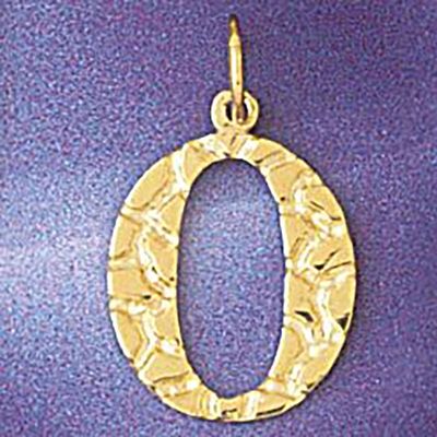 Dazzlers Jewelry Initial O Pendant Necklace Charm Bracelet in Yellow, White or Rose Gold 9574o, MPN…