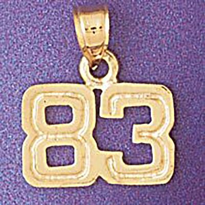 Dazzlers Jewelry Number 83 Pendant Necklace Charm Bracelet in Yellow, White or Rose Gold 951183, MP…