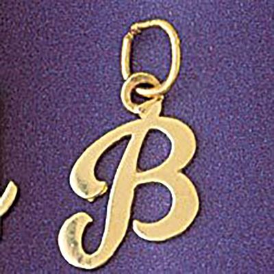 Dazzlers Jewelry Initial B Pendant Necklace Charm Bracelet in Yellow, White or Rose Gold 9561b, MPN…
