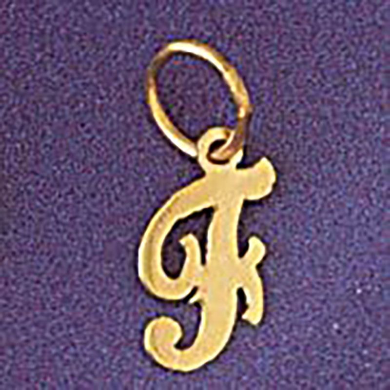 Dazzlers Jewelry Initial F Pendant Necklace Charm Bracelet in Yellow, White or Rose Gold 9562f, MPN…