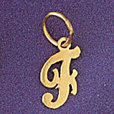 Dazzlers Jewelry Initial F Pendant Necklace Charm Bracelet in Yellow, White or Rose Gold 9562f, MPN…
