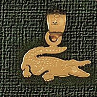 Dazzlers Jewelry Alligator Crocodile Pendant Necklace Charm Bracelet in Yellow, White or Rose Gold …