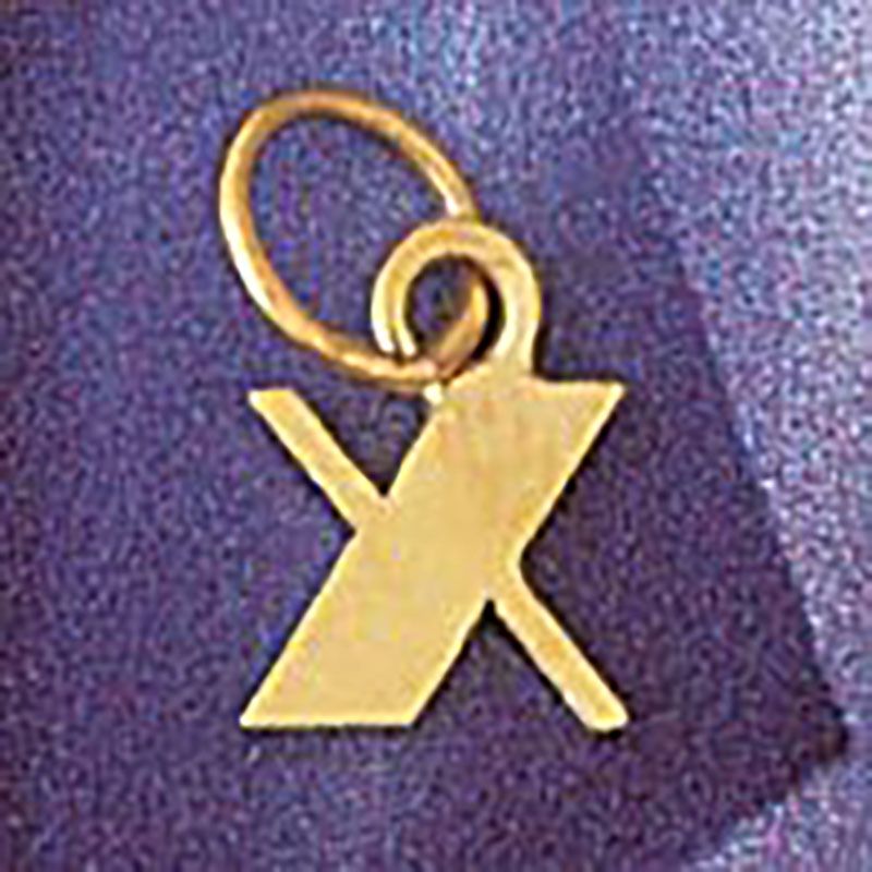 Dazzlers Jewelry Initial X Pendant Necklace Charm Bracelet in Yellow, White or Rose Gold 9567x, MPN…