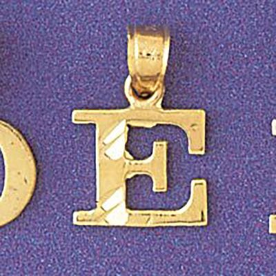 Dazzlers Jewelry Initial E Pendant Necklace Charm Bracelet in Yellow, White or Rose Gold 9570e, MPN…
