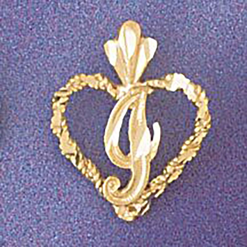 Dazzlers Jewelry Initial I Heart Pendant Necklace Charm Bracelet in Yellow, White or Rose Gold 9579…