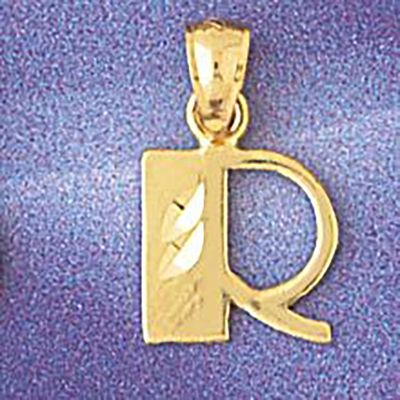 Dazzlers Jewelry Initial R Pendant Necklace Charm Bracelet in Yellow, White or Rose Gold 9568r, MPN…