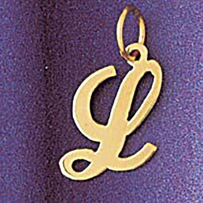 Dazzlers Jewelry Initial L Pendant Necklace Charm Bracelet in Yellow, White or Rose Gold 9561l, MPN…
