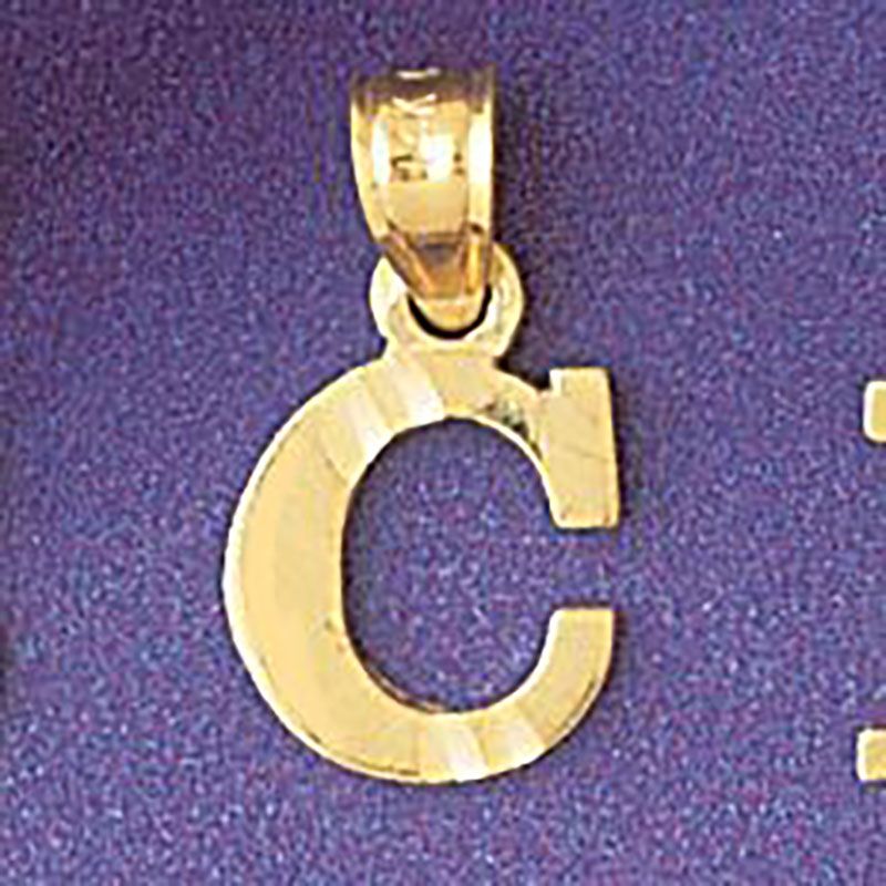Dazzlers Jewelry Initial C Pendant Necklace Charm Bracelet in Yellow, White or Rose Gold 9570c, MPN…