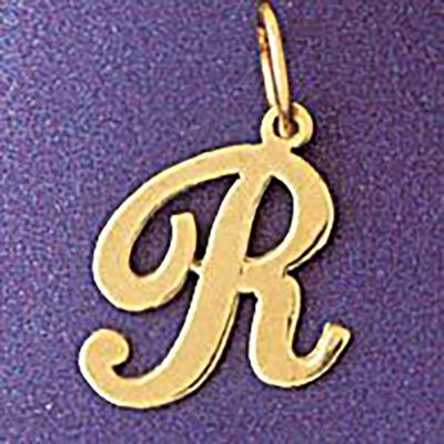 Dazzlers Jewelry Initial R Pendant Necklace Charm Bracelet in Yellow, White or Rose Gold 9561r, MPN…