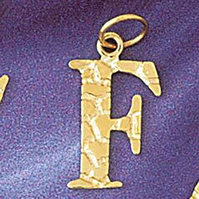 Dazzlers Jewelry Initial F Pendant Necklace Charm Bracelet in Yellow, White or Rose Gold 9574f, MPN…