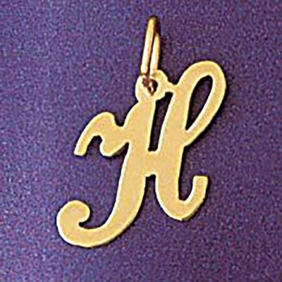 Dazzlers Jewelry Initial H Pendant Necklace Charm Bracelet in Yellow, White or Rose Gold 9561h, MPN…