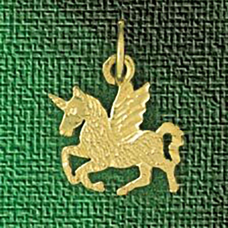 Dazzlers Jewelry Pegasus Horse Pendant Necklace Charm Bracelet in Yellow, White or Rose Gold 1876, …