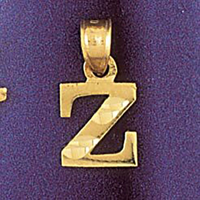 Dazzlers Jewelry Initial Z Pendant Necklace Charm Bracelet in Yellow, White or Rose Gold 9570z, MPN…