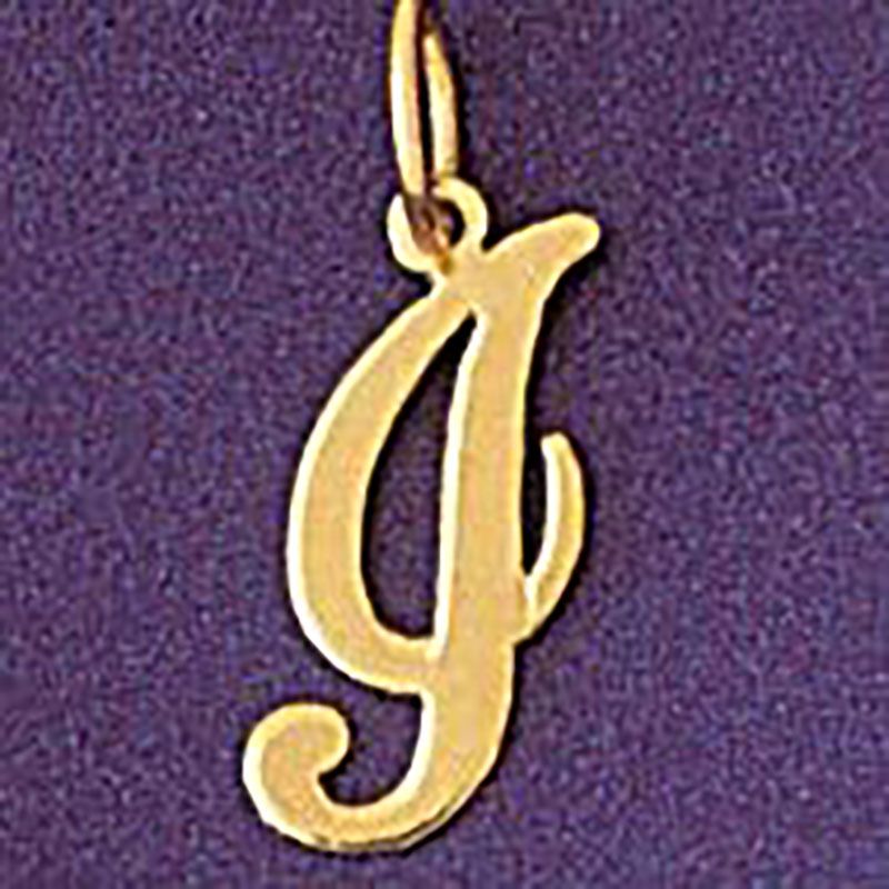 Dazzlers Jewelry Initial I Pendant Necklace Charm Bracelet in Yellow, White or Rose Gold 9561i, MPN…