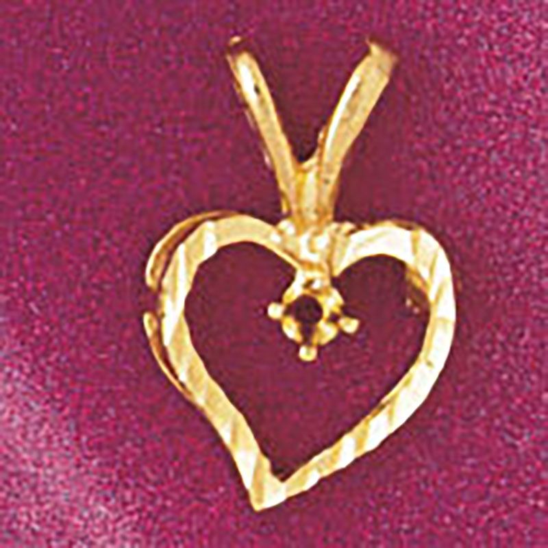 Dazzlers Jewelry Heart Pendant Necklace Charm Bracelet in Yellow, White or Rose Gold 3989, MPN: DZ-…
