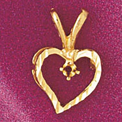 Dazzlers Jewelry Heart Pendant Necklace Charm Bracelet in Yellow, White or Rose Gold 3989, MPN: DZ-…