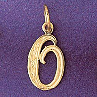 Dazzlers Jewelry Initial O Pendant Necklace Charm Bracelet in Yellow, White or Rose Gold 9565o, MPN…