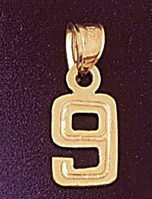 Dazzlers Jewelry Number 9 Pendant Necklace Charm Bracelet in Yellow, White or Rose Gold 95119, MPN:…