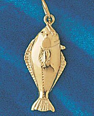 Dazzlers Jewelry Salmon Fish Pendant Necklace Charm Bracelet in Yellow, White or Rose Gold 591, MPN…