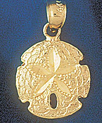 Dazzlers Jewelry Sand Dollar Sea urchins Pendant Necklace Charm Bracelet in Yellow, White or Rose G…