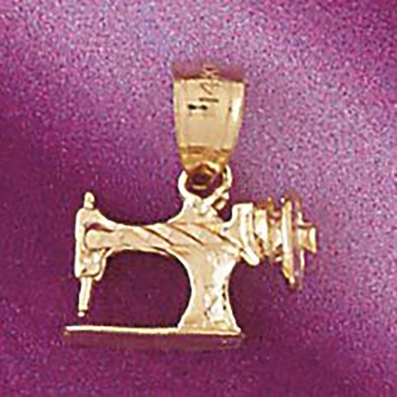 Dazzlers Jewelry Sewing Machine Pendant Necklace Charm Bracelet in Yellow, White or Rose Gold 6428,…