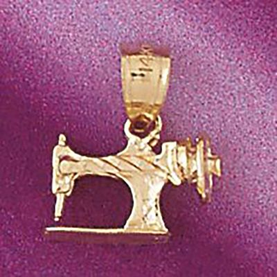 Dazzlers Jewelry Sewing Machine Pendant Necklace Charm Bracelet in Yellow, White or Rose Gold 6428,…
