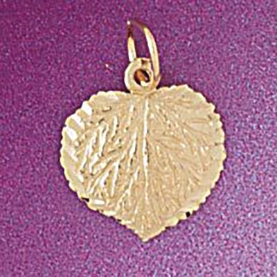 Dazzlers Jewelry Leaf Leaves Pendant Necklace Charm Bracelet in Yellow, White or Rose Gold 6780, MP…