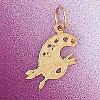 Dazzlers Jewelry Painter Painting Pendant Necklace Charm Bracelet in Yellow, White or Rose Gold 641…