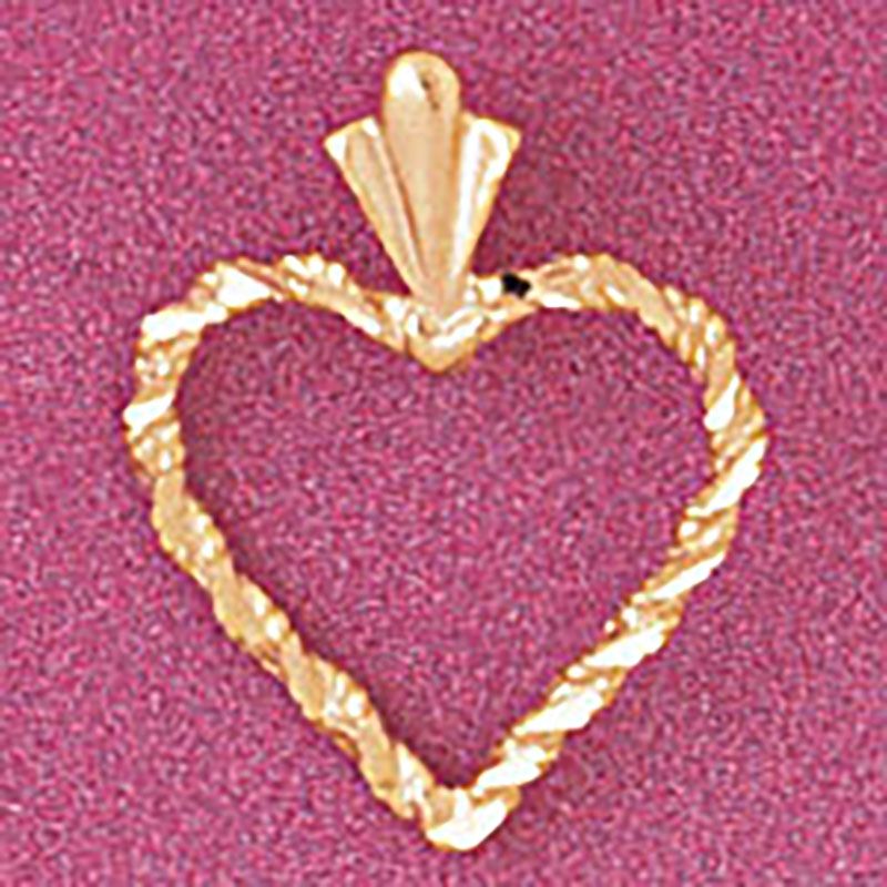 Dazzlers Jewelry Heart Pendant Necklace Charm Bracelet in Yellow, White or Rose Gold 3948, MPN: DZ-…