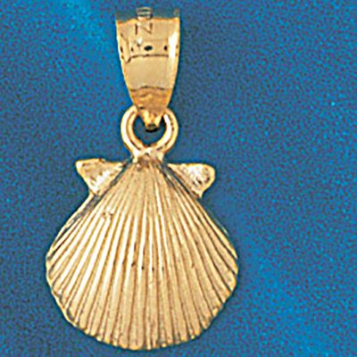 Dazzlers Jewelry Seashell Shell Pendant Necklace Charm Bracelet in Yellow, White or Rose Gold 220, …