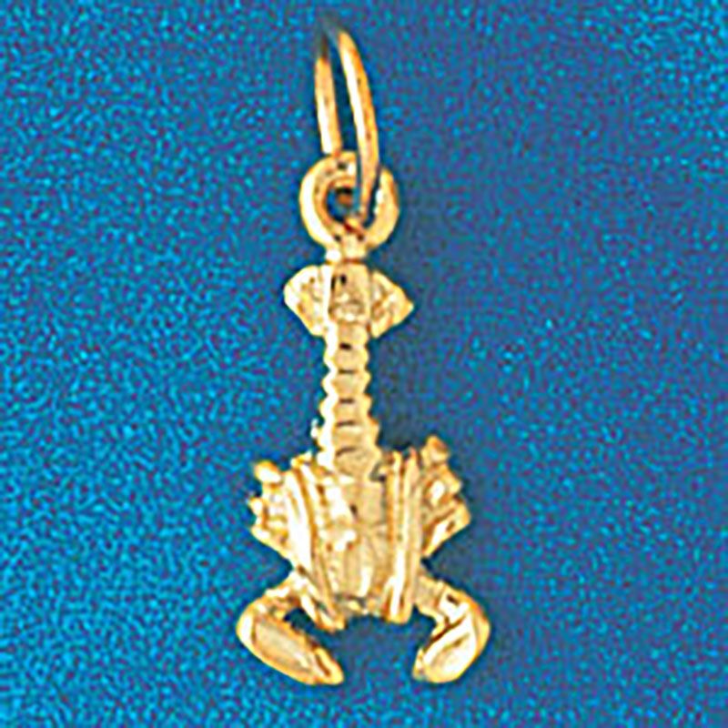 Dazzlers Jewelry Lobster Pendant Necklace Charm Bracelet in Yellow, White or Rose Gold 1045, MPN: D…