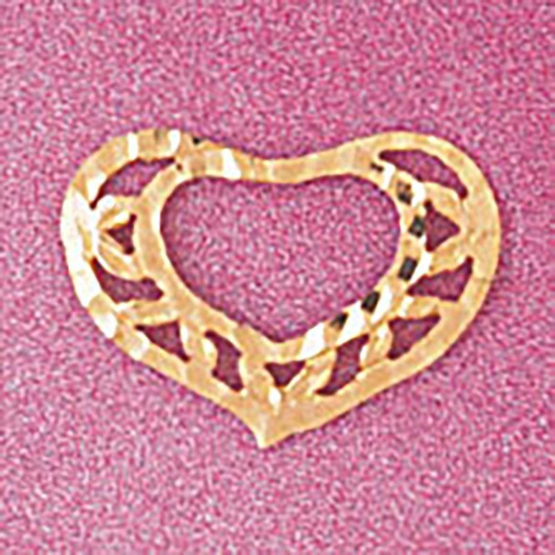 Dazzlers Jewelry Heart Pendant Necklace Charm Bracelet in Yellow, White or Rose Gold 3946, MPN: DZ-…