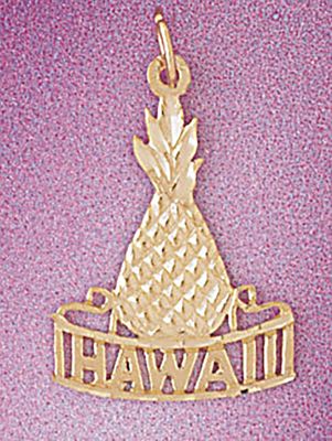 Dazzlers Jewelry Hawaii Pendant Necklace Charm Bracelet in Yellow, White or Rose Gold 4982, MPN: DZ…
