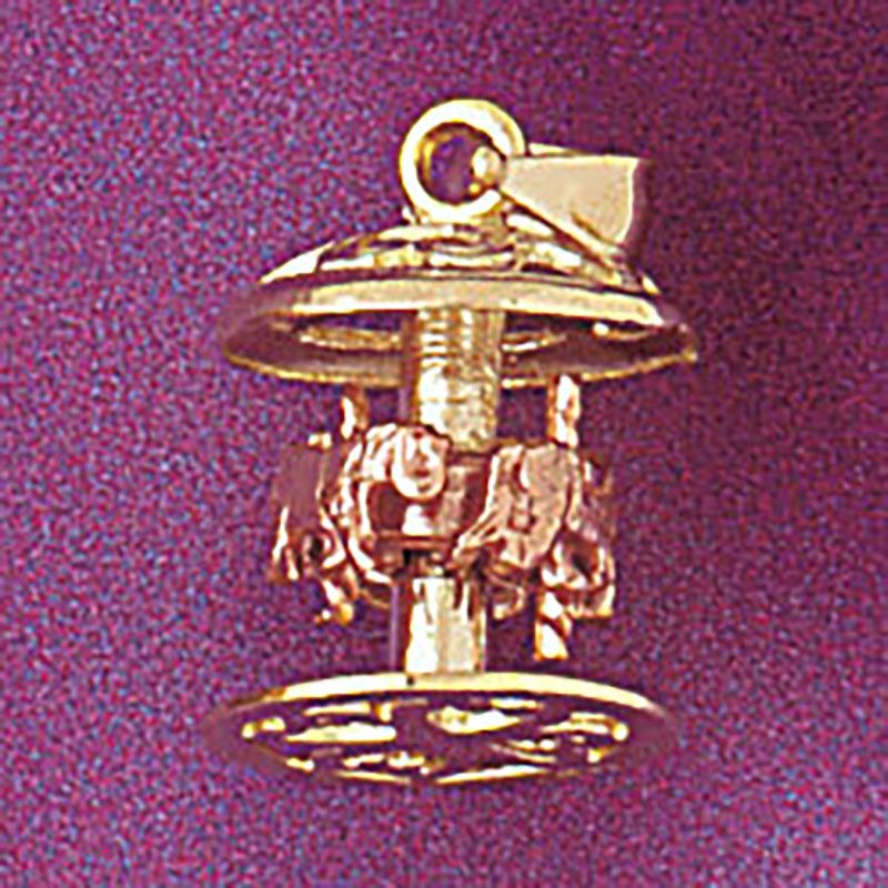 Dazzlers Jewelry Carousel Horses Pendant Necklace Charm Bracelet in Yellow, White or Rose Gold 5969…