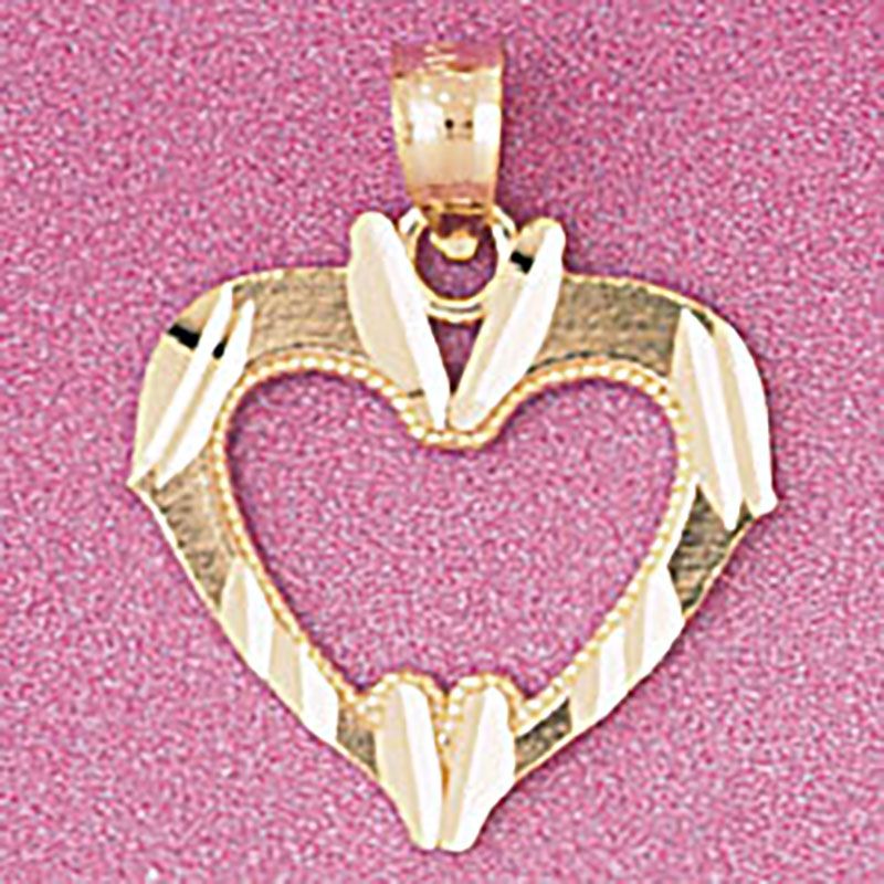 Dazzlers Jewelry Heart Pendant Necklace Charm Bracelet in Yellow, White or Rose Gold 4072, MPN: DZ-…
