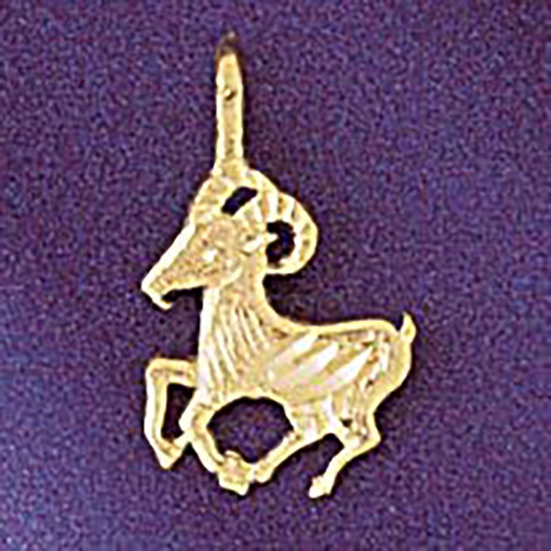 Dazzlers Jewelry Aries Ram Zodiac Pendant Necklace Charm Bracelet in Yellow, White or Rose Gold 933…