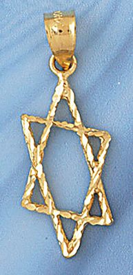 Dazzlers Jewelry Star of David Pendant Necklace Charm Bracelet in Yellow, White or Rose Gold 9165, …