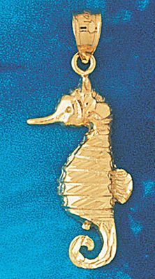 Dazzlers Jewelry Seahorse Pendant Necklace Charm Bracelet in Yellow, White or Rose Gold 947, MPN: D…