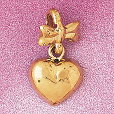 Dazzlers Jewelry Heart Pendant Necklace Charm Bracelet in Yellow, White or Rose Gold 3964, MPN: DZ-…