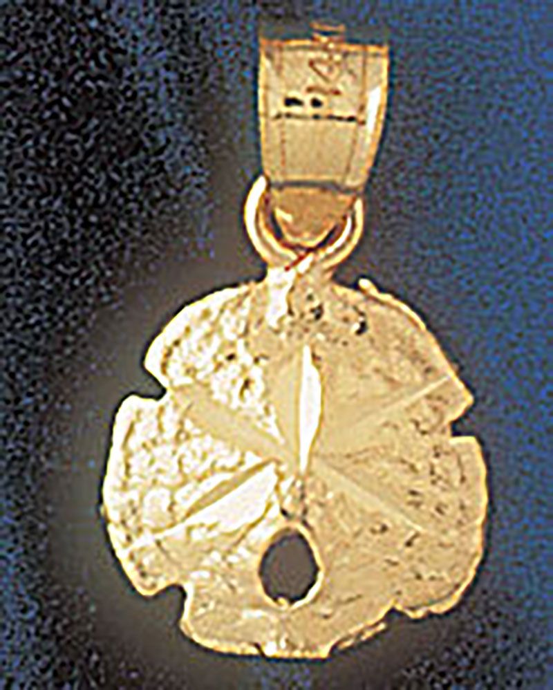 Dazzlers Jewelry Sand Dollar Sea urchins Pendant Necklace Charm Bracelet in Yellow, White or Rose G…